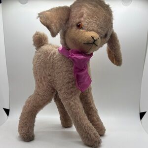 VTG Pink Lamb Music Stuffed Plush Animal
